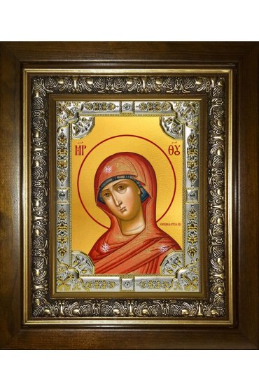 Икона Божья Матерь Огневидная, 18x24 см, со стразами, в деревянном киоте, арт вк-5244