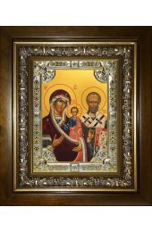 Икона Божьей Матери Оковецкая (Ржевская), 18x24 см, со стразами, в деревянном киоте, арт вк-5246