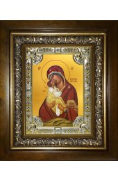 Икона Почаевская Божья Матерь, 18x24 см, со стразами, в деревянном киоте, арт вк-5250