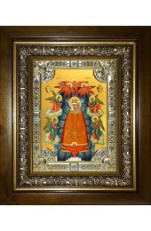 Икона Божьей Матери Прибавление Ума, 18x24 см, со стразами, в деревянном киоте, арт вк-5251