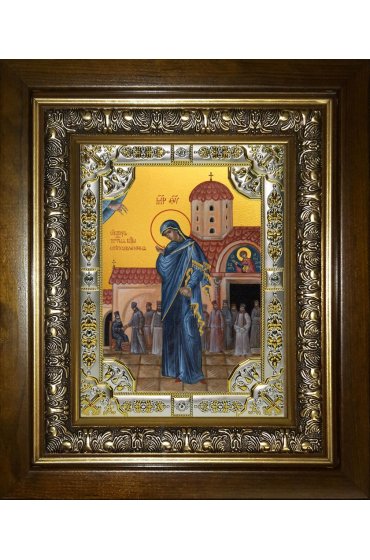 Икона Божьей Матери Светоявленная, 18x24 см, со стразами, в деревянном киоте, арт вк-5254
