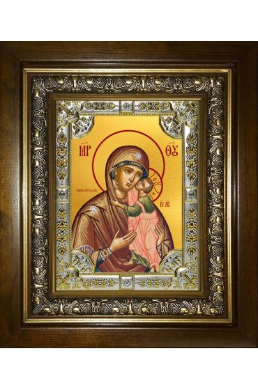 Икона Божья Матерь Толгская, 18x24 см, со стразами, в деревянном киоте, арт вк-5268