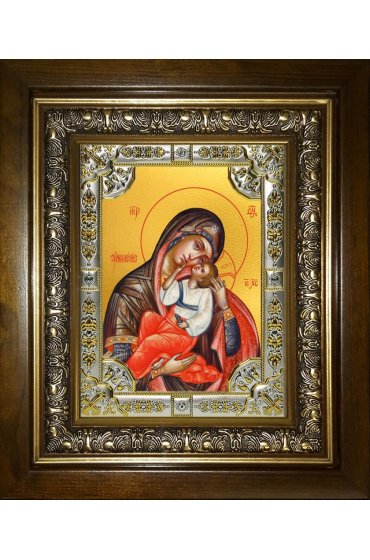 Икона Божья Матерь Умиление, 18x24 см, со стразами, в деревянном киоте, арт вк-5273