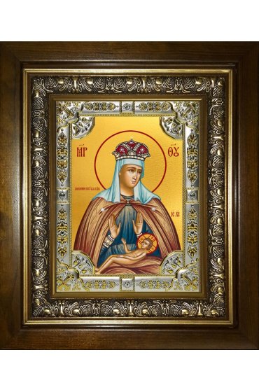 Икона Божья Матерь Умиление, 18x24 см, со стразами, в деревянном киоте, арт вк-5275