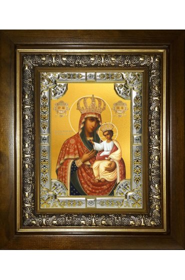 Икона Божья Матерь Черниговская, 18x24 см, со стразами, в деревянном киоте, арт вк-5292