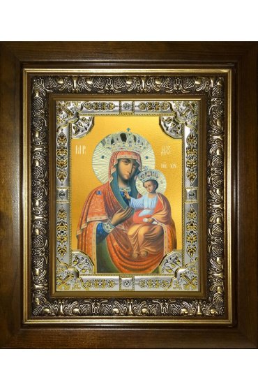 Икона Божья Матерь Черниговская, 18x24 см, со стразами, в деревянном киоте, арт вк-5293