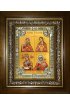 Икона Божьей Матери Четырехчастная, 18x24 см, со стразами, в деревянном киоте, арт вк-5294