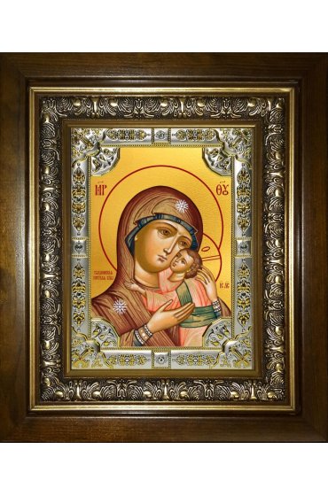 Икона Божьей Матери Чухломская, 18x24 см, со стразами, в деревянном киоте, арт вк-5295