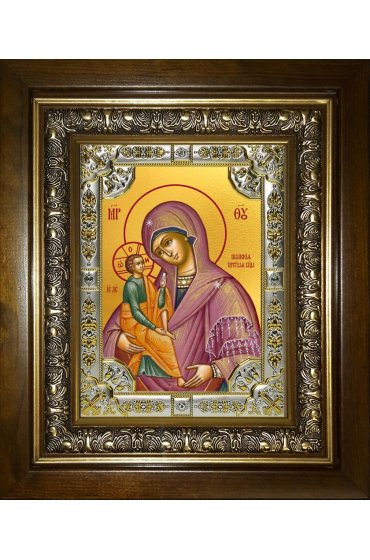 Икона Божьей Матери Шуйская, 18x24 см, со стразами, в деревянном киоте, арт вк-5296