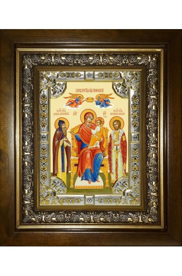 Икона Божьей Матери Экономисса, 18x24 см, со стразами, в деревянном киоте, арт вк-5297