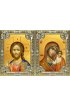 Икона Складень Спаситель Божья Матерь Казанская, серебро 18 х 24 со стразами, арт вк-5347-3127 Икона Складень Спаситель Божья Матерь Казанская, серебро 18 х 24 со стразами, арт вк-5347-3127