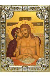 Икона Не Рыдай Мене Мати 18 х 24 со стразами, арт вк-5366