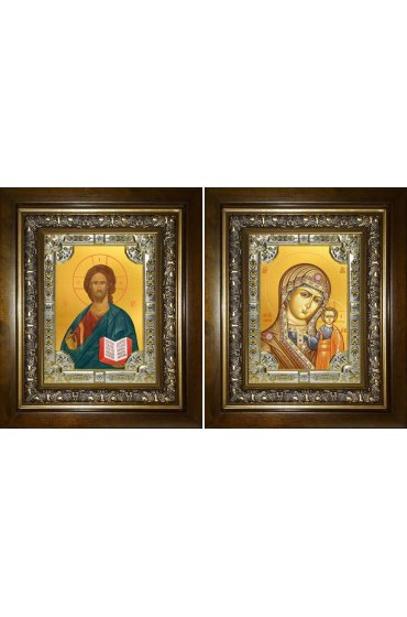 Икона Складень Спаситель Божья Матерь Казанская, 18x24 см, со стразами, в деревянном киоте, арт вк-5439-3187 Икона Складень Спаситель Божья Матерь Казанская, 18x24 см, со стразами, в деревянном киоте, арт вк-5439-3187