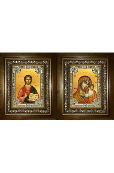 Икона Складень Спаситель Божья Матерь Казанская, 18x24 см, со стразами, в деревянном киоте, арт вк-5444-3210 Икона Складень Спаситель Божья Матерь Казанская, 18x24 см, со стразами, в деревянном киоте, арт вк-5444-3210