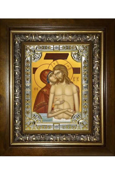 Икона Не Рыдай Мене Мати, 18x24 см, со стразами, в деревянном киоте, арт вк-5450