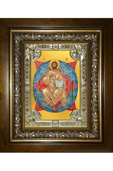 Икона Спас в Силах, 18x24 см, со стразами, в деревянном киоте, арт вк-5455