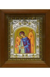 Икона Архангел Уриил, 14x18 см, в деревянном киоте 20х24 см, арт вк-5497