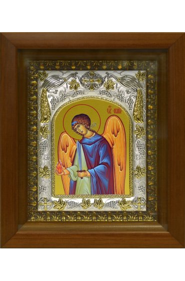 Икона Архангел Уриил, 14x18 см, в деревянном киоте 20х24 см, арт вк-5497