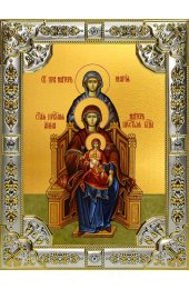 Икона Богородица со сродницами, Анной и Марией 18 х 24 со стразами, арт вк-5516