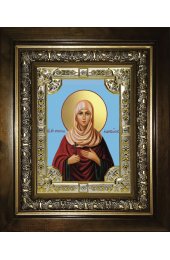 Икона Христина (Кристина) Лампсакийская, 18x24 см, со стразами, в деревянном киоте, арт вк-5527