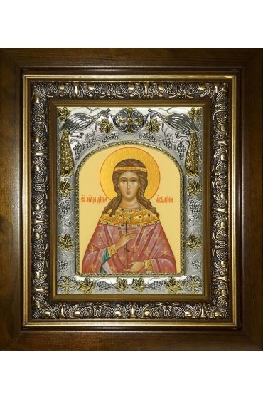 Икона Акилина Дева, 14x18 см, в деревянном киоте 20х24 см, арт вк-5559