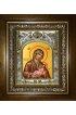 Икона Божья Матерь Млекопитательница, 14x18 см, в деревянном киоте 20х24 см, арт вк-5562