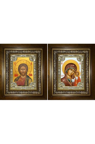 Икона Складень Спаситель Божья Матерь Казанская, 18x24 см, со стразами, в деревянном киоте, арт вк-5569-3216 Икона Складень Спаситель Божья Матерь Казанская, 18x24 см, со стразами, в деревянном киоте, арт вк-5569-3216