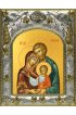 Икона Святое Семейство 14x18 в серебряном окладе, арт вк-5578