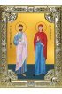 Икона Иоаким и Анна 18 х 24 со стразами, арт вк-5587