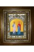 Икона Иоаким и Анна, 14x18 см, в деревянном киоте 20х24 см, арт вк-5590