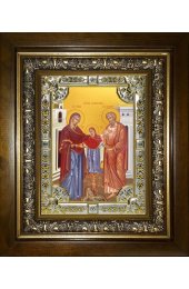 Икона Иоаким и Анна, 18x24 см, со стразами, в деревянном киоте, арт вк-5594