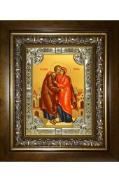 Икона Иоаким и Анна, 18x24 см, со стразами, в деревянном киоте, арт вк-5595