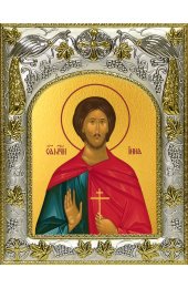 Икона Инна Новодунский 14x18 в серебряном окладе, арт вк-5605