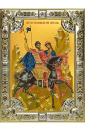 Икона Борис и Глеб благоверные 18 х 24 со стразами, арт вк-5650