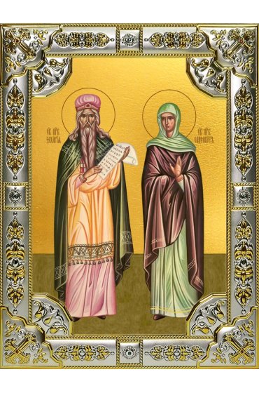 Икона Захария и Елисавета праведные 18 х 24 со стразами, арт вк-5652