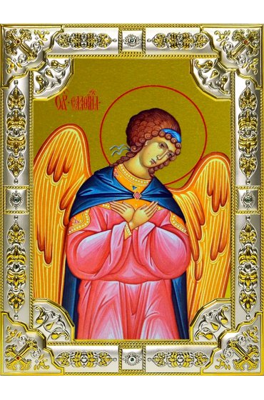 Икона Архангел Селафиил 18 х 24 со стразами, арт вк-5662