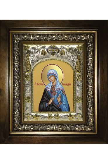 Икона Виктория Никомидийская, 14x18 см, в деревянном киоте 20х24 см, арт вк-5666