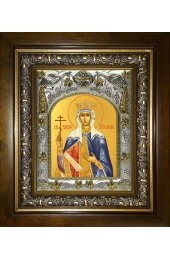 Икона Елена равноапостольная, 14x18 см, в деревянном киоте 20х24 см, арт вк-5667