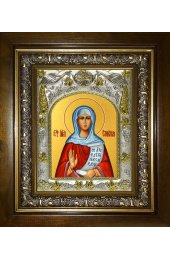 Икона Эмилия Кесарийская, 14x18 см, в деревянном киоте 20х24 см, арт вк-5669