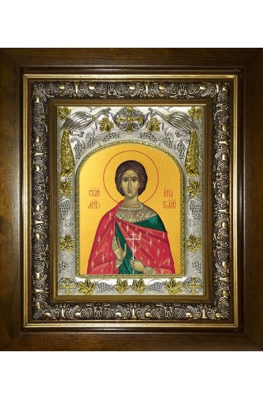 Икона Анатолий Никейский, 14x18 см, в деревянном киоте 20х24 см, арт вк-5670