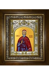 Икона Святослав Владимирский, 14x18 см, в деревянном киоте 20х24 см, арт вк-5682