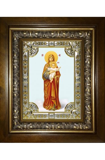 Икона Божьей Матери Благодатное Небо, 18x24 см, со стразами, в деревянном киоте, арт вк-5699