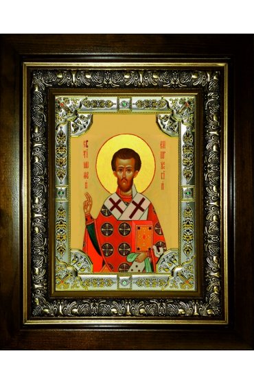 Икона Тимофей Прусский, 18x24 см, со стразами, в деревянном киоте, арт вк-5716
