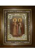 Икона Борис и Глеб благоверные, 18x24 см, со стразами, в деревянном киоте, арт вк-5719