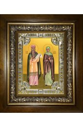 Икона Захария и Елисавета, 18x24 см, со стразами, в деревянном киоте, арт вк-5722