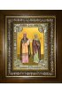 Икона Захария и Елисавета, 18x24 см, со стразами, в деревянном киоте, арт вк-5722