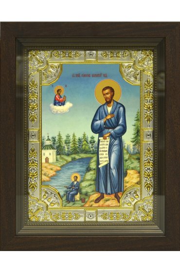 Икона СЕМЕН, 18x24 см, со стразами, в деревянном киоте, арт вк-630