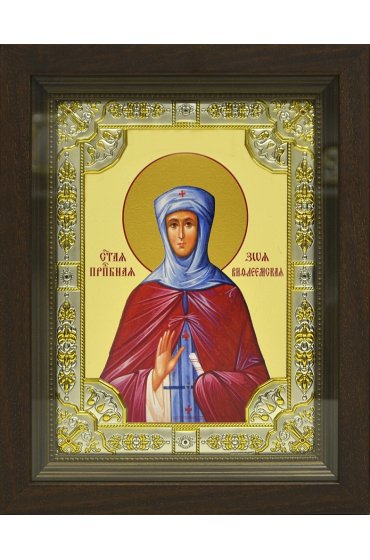 Икона Зоя, 18x24 см, со стразами, в деревянном киоте, арт вк-640