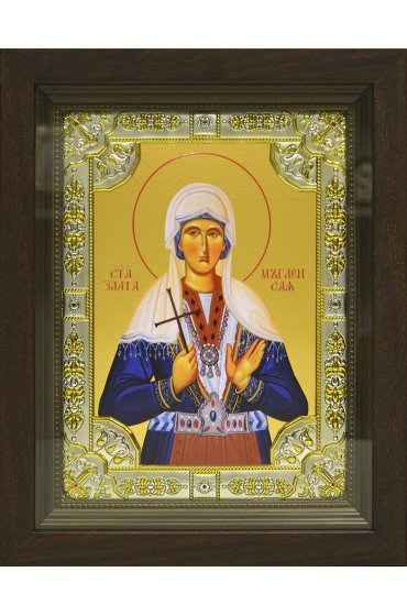 Икона Злата, 18x24 см, со стразами, в деревянном киоте, арт вк-649
