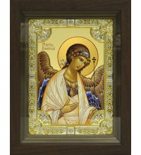 Икона Ангел Хранитель ВК, 18x24 см, со стразами, в деревянном киоте, арт вк-654